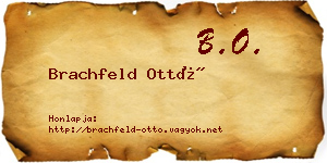 Brachfeld Ottó névjegykártya